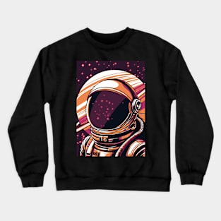 Astronaut in Saturn Crewneck Sweatshirt